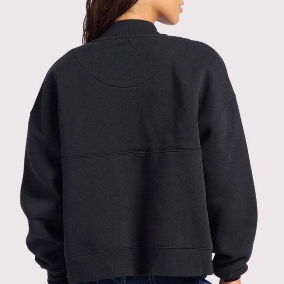 NWT Nuuds Black Alumni Jacket - Preppy Vintage Streetwear Casual Athleisure Cozy - Picture 7 of 14